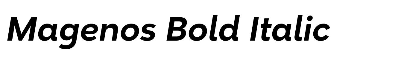 Magenos Bold Italic